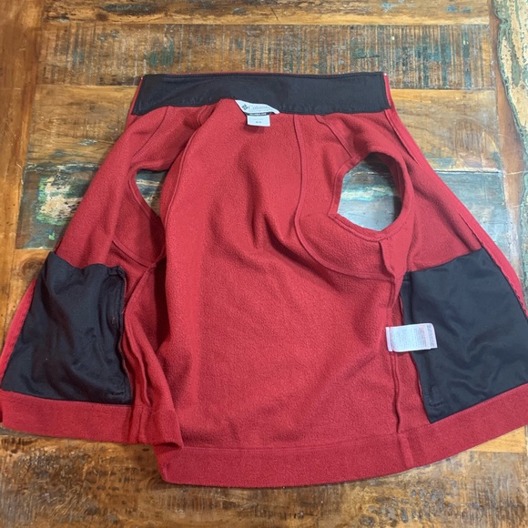 🦉/ Columbia Maroon Fleece Full-Zip Vest Sz M - Picture 6 of 9